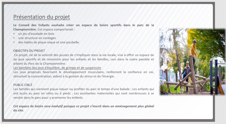 Projet Championnière